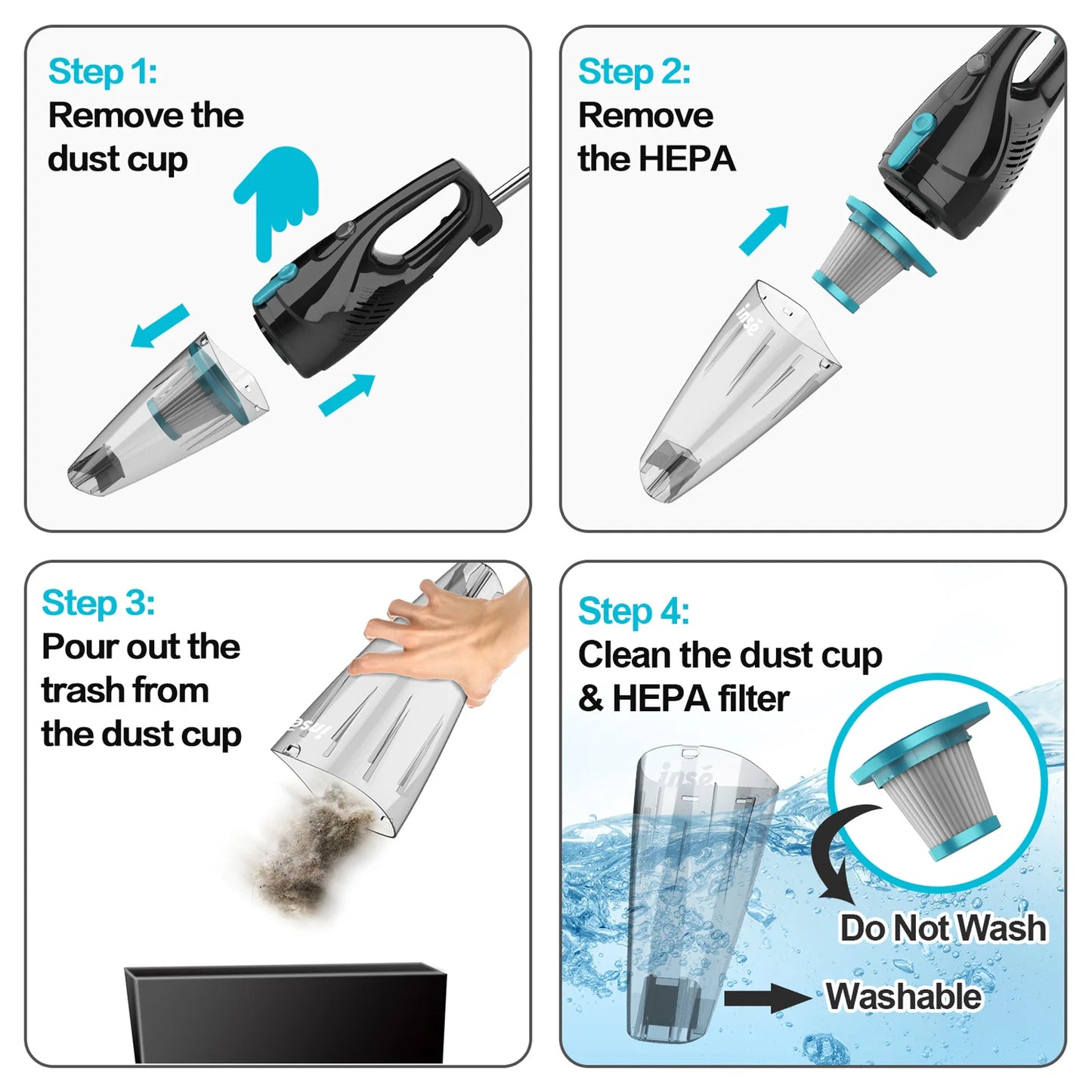 š Extra Long Cord Handheld Vacuum Cleaner ā Perfect for Car & Hard Floor Cleaning