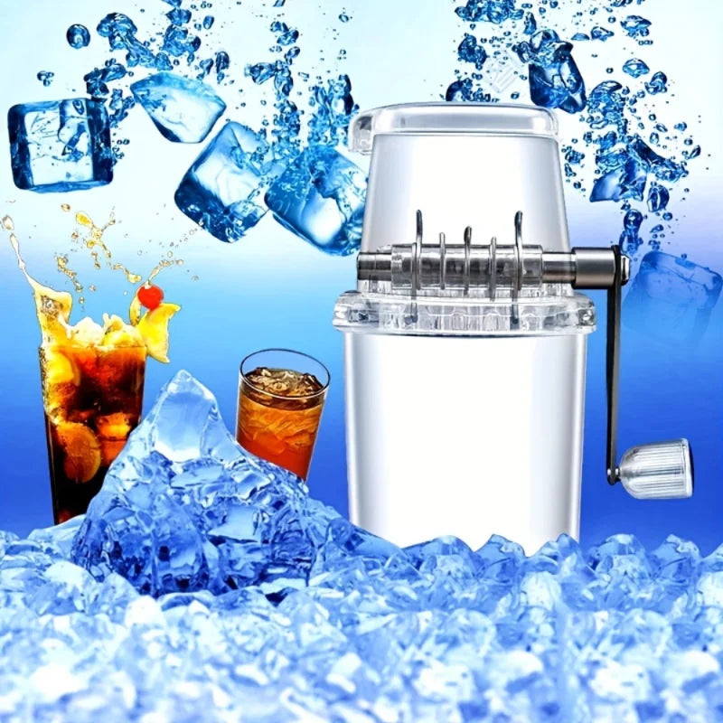 Portable Hand Crank Ice Shaver, Cocktails, Smoothies, Snow Cones