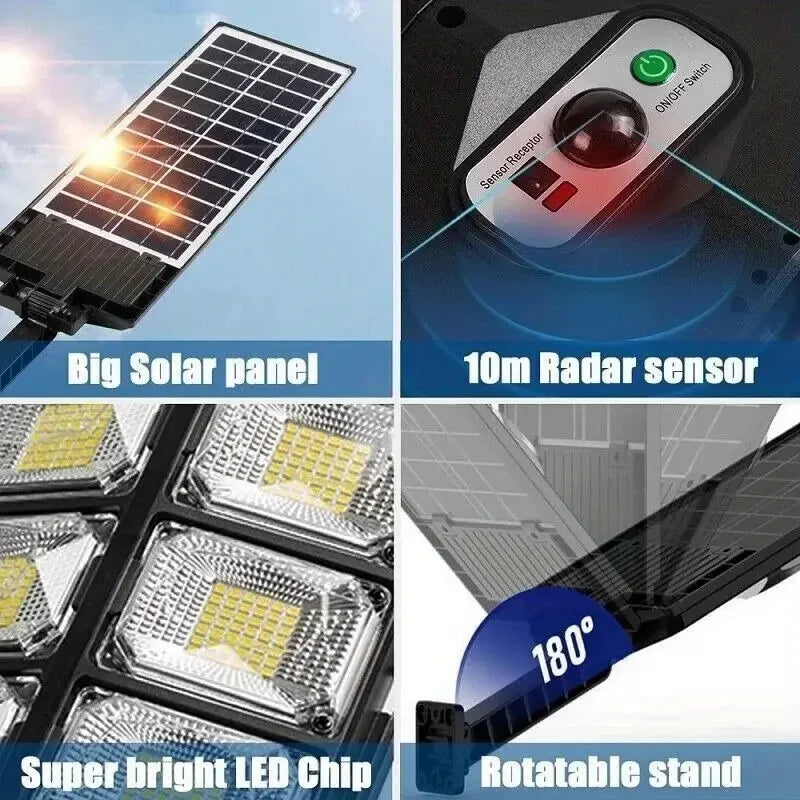 504LED ultra-Bright Solar Street Light Wide Angle Motion Sensor