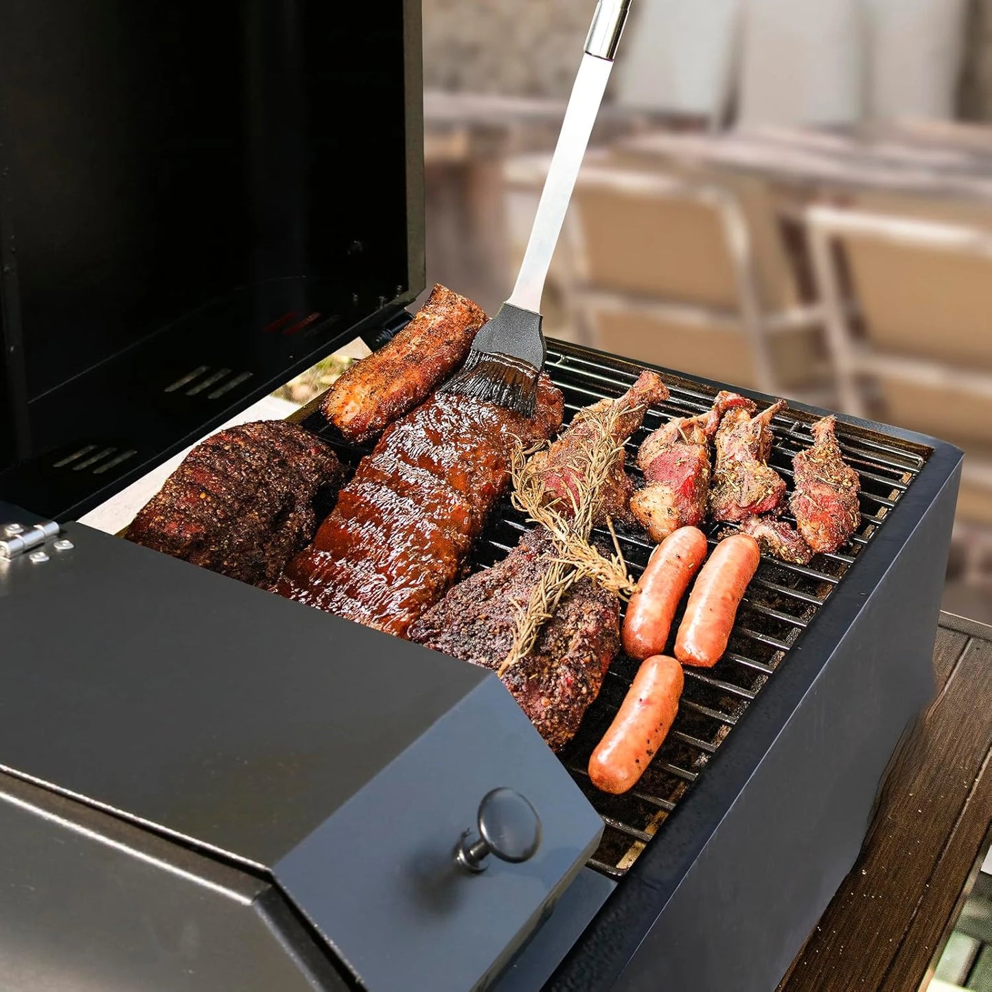 Portable Wood Pellet Grill & Smoker – 8-in-1 Electric Tabletop BBQ