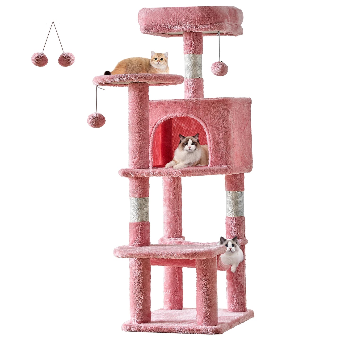 Tall Multi-Cat Tree Tower – Indoor Cat Furniture with Scratching Posts