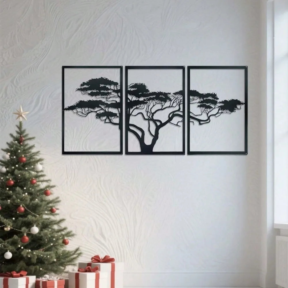 Tree of Life Metal Wall Art Set – Spiritual & Bohemian Wall Hanging