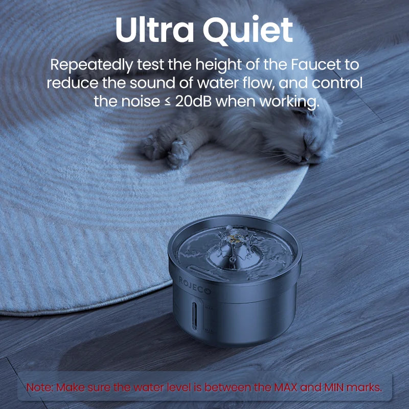Stainless Steel Automatic Pet Water Fountain – Rechargeable Drinking Dispenser