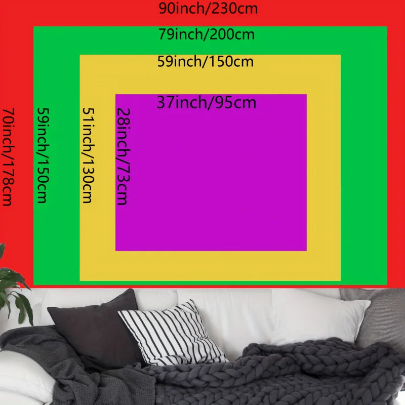 Van Gogh Starry Sky Fluorescent Tapestry – Peach Skin Velvet Bohemian Wall Hanging