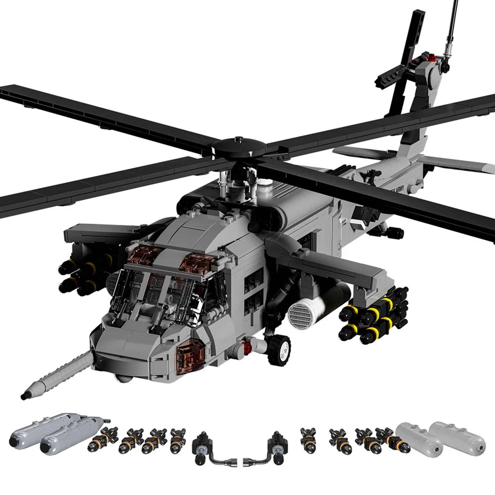 M7003 UH-60 Black Hawk Helicopter Building Blocks – 1159 PCS Aircraft Model for Teens & Adults
