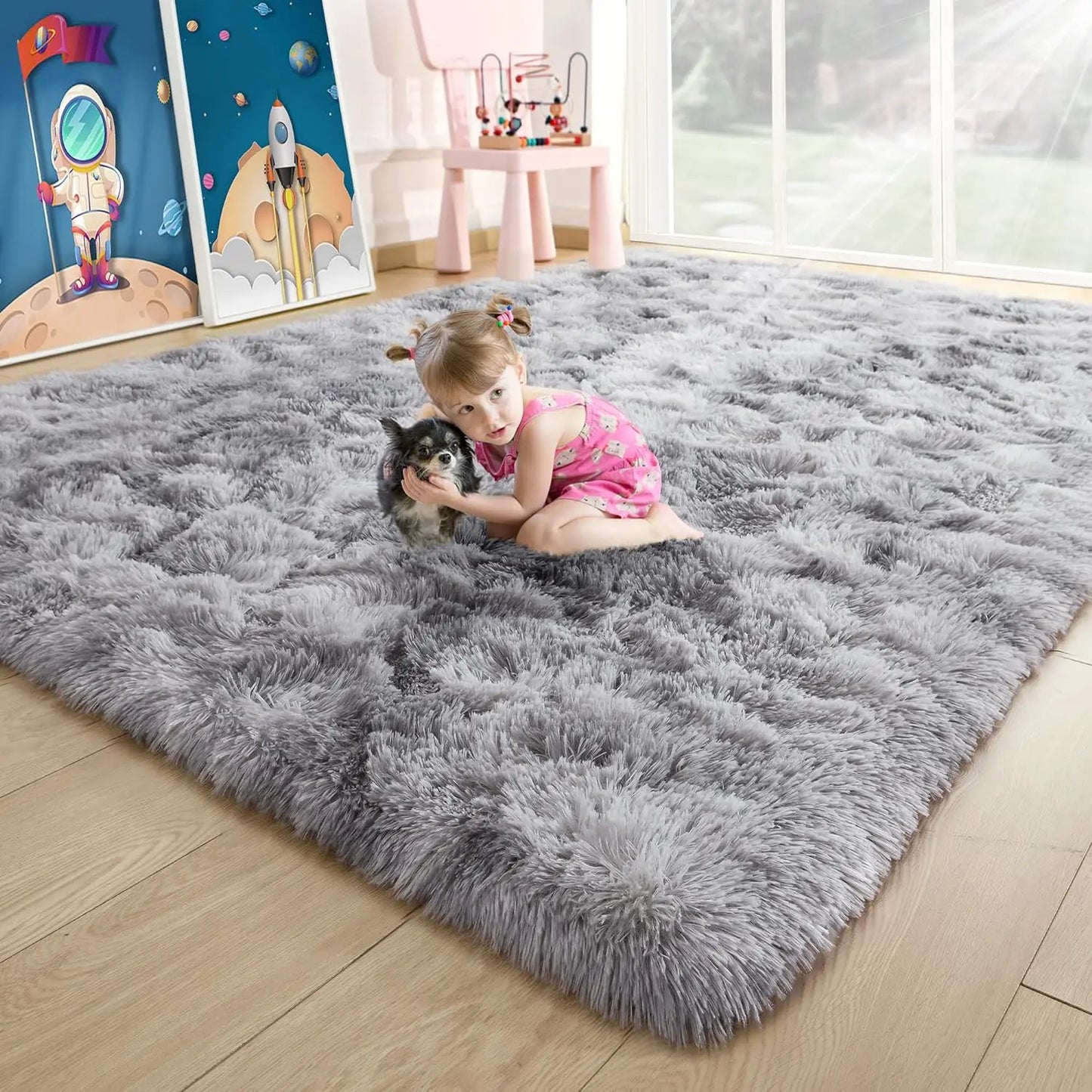 Fluffy Fuzzy Area Rug – Soft and Cozy Carpet for Bedroom & Living Room