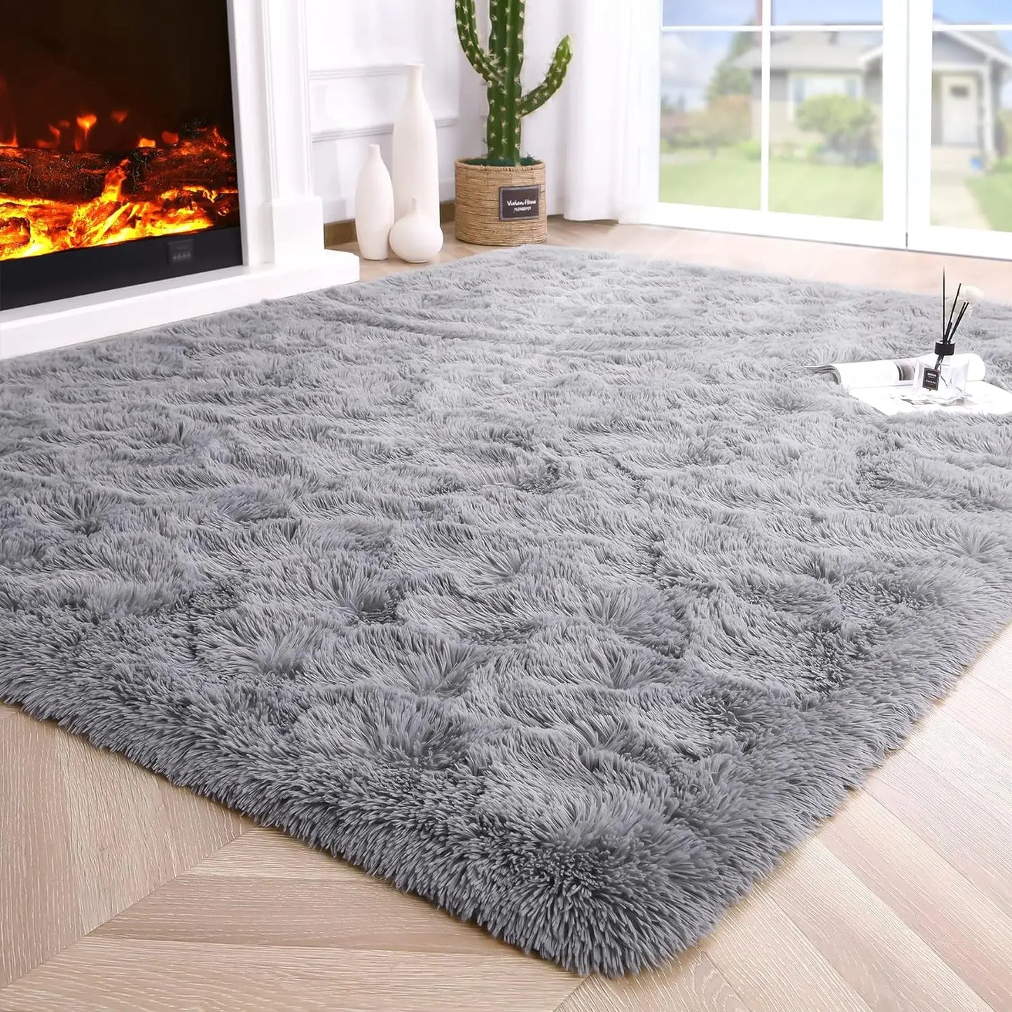 Fluffy Fuzzy Area Rug – Soft and Cozy Carpet for Bedroom & Living Room