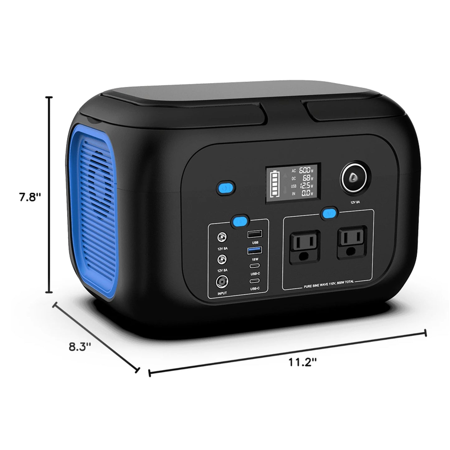 Portable Power Station – Solar Generator & AC/USB Outlets for Camping, RV, Home