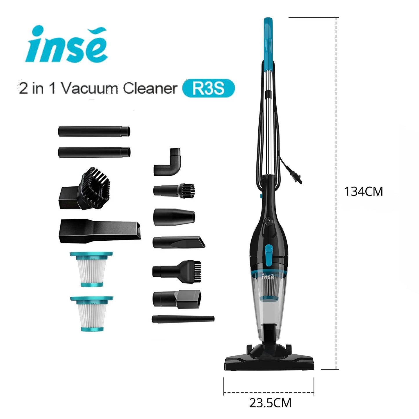 🚗 Extra Long Cord Handheld Vacuum Cleaner – Perfect for Car & Hard Floor Cleaning