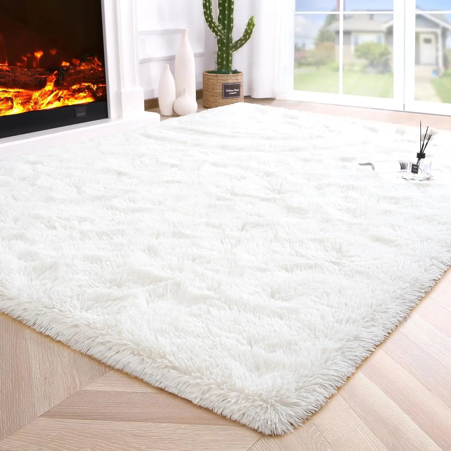 Fluffy Fuzzy Area Rug – Soft and Cozy Carpet for Bedroom & Living Room