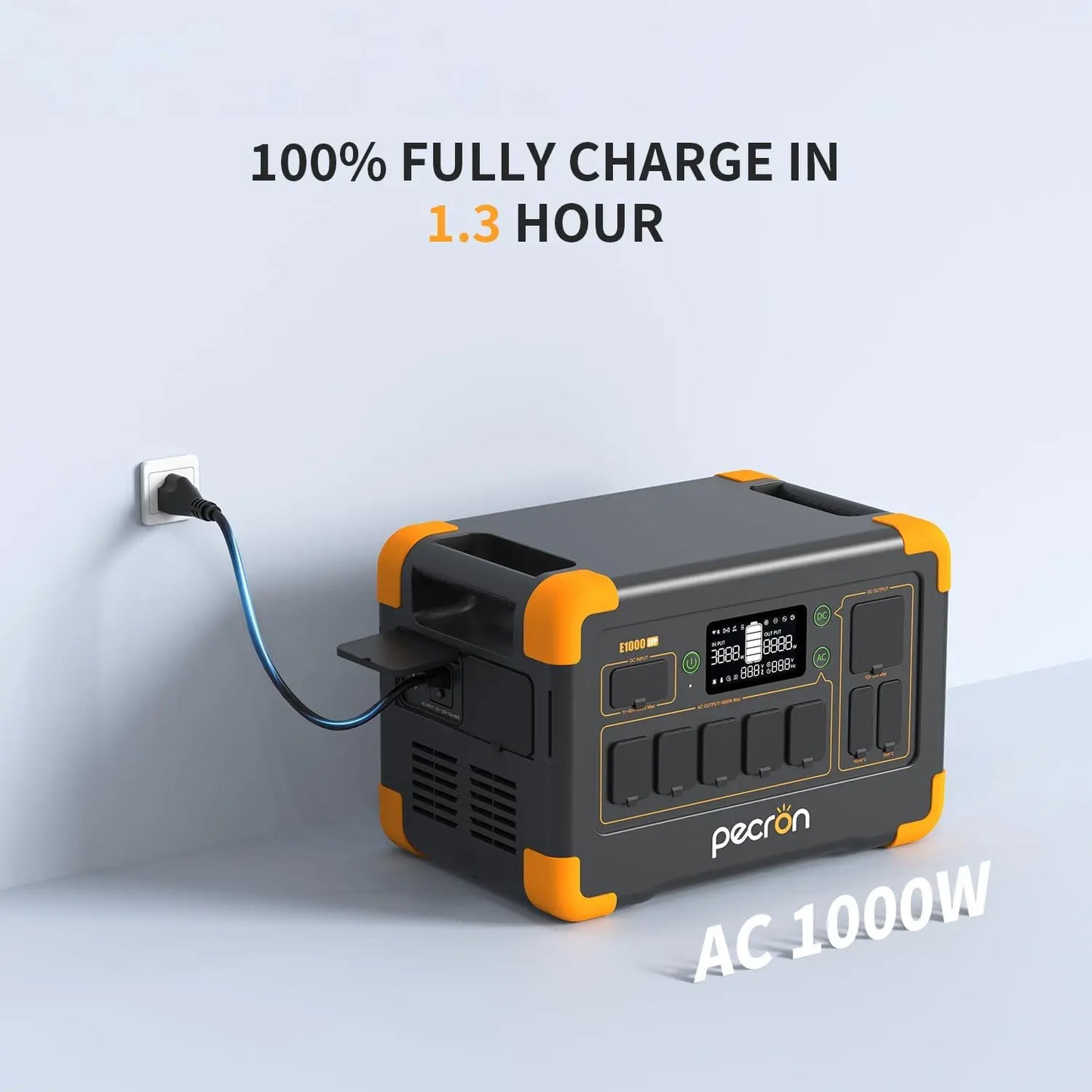 Pecron E1000LFP Portable Power Station – 1024Wh LiFePO4, 1800W, Expandable to 4096Wh