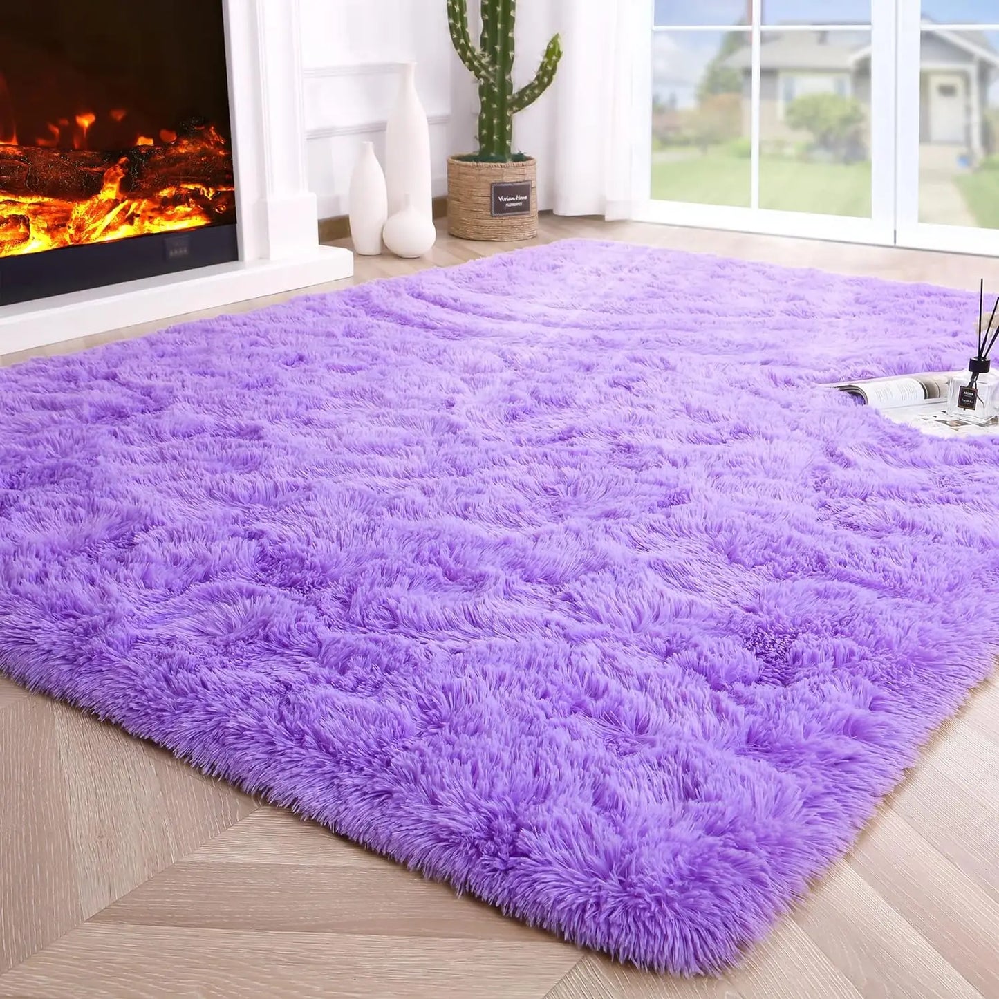 Fluffy Fuzzy Area Rug – Soft and Cozy Carpet for Bedroom & Living Room