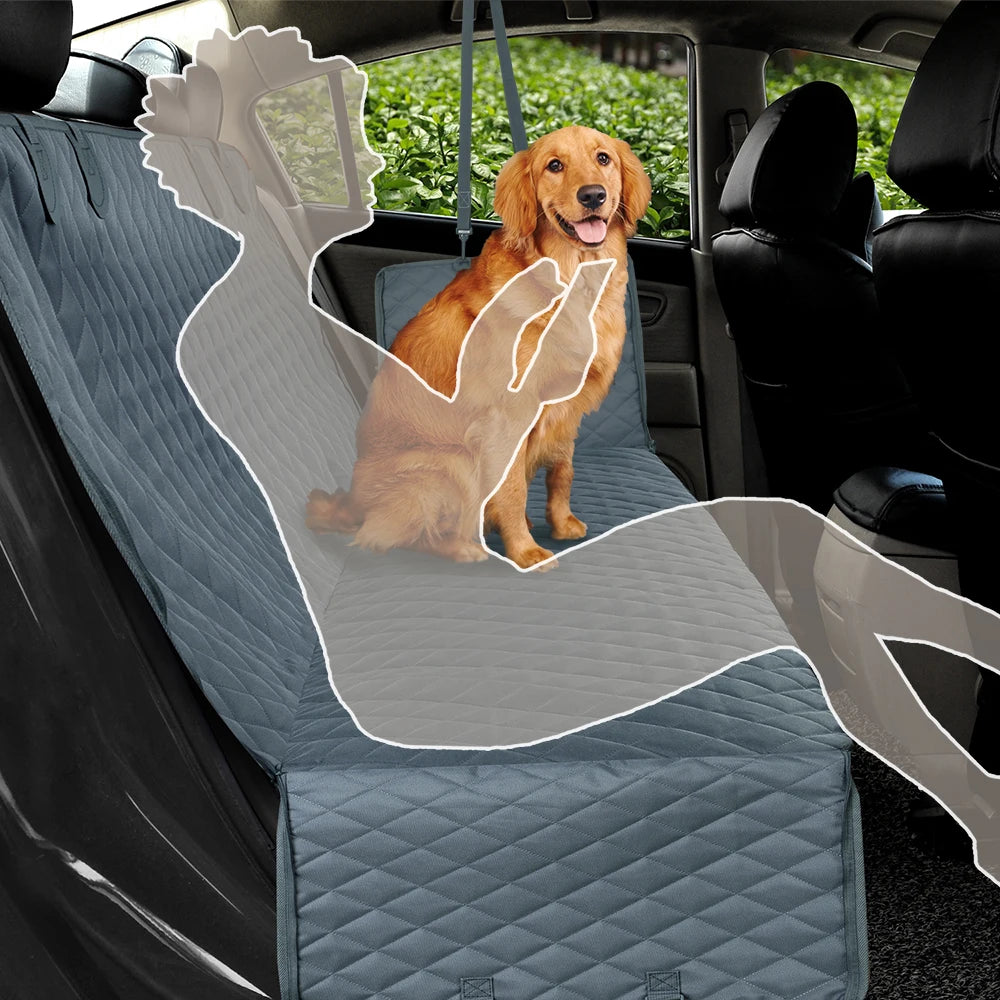 PETRAVEL Waterproof Dog Car Seat Cover – Hammock Style Rear Seat Protector & Travel Carrier for Dogs