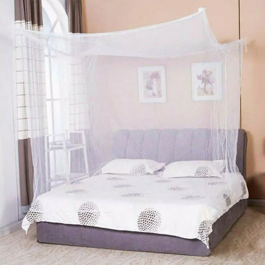 2024 Summer 4-Corner Bed Canopy Mosquito Net – Lightweight Double Bed Protection for Home, Fashionable Bedding