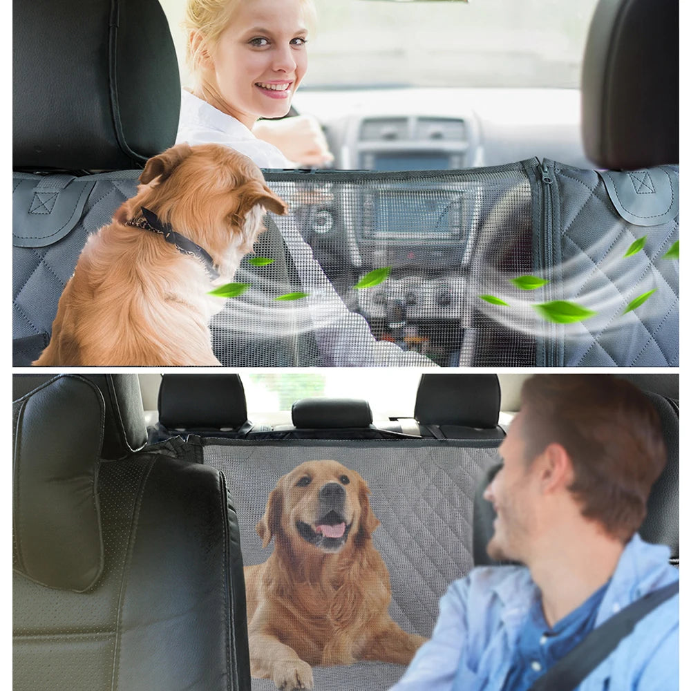 PETRAVEL Waterproof Dog Car Seat Cover – Hammock Style Rear Seat Protector & Travel Carrier for Dogs