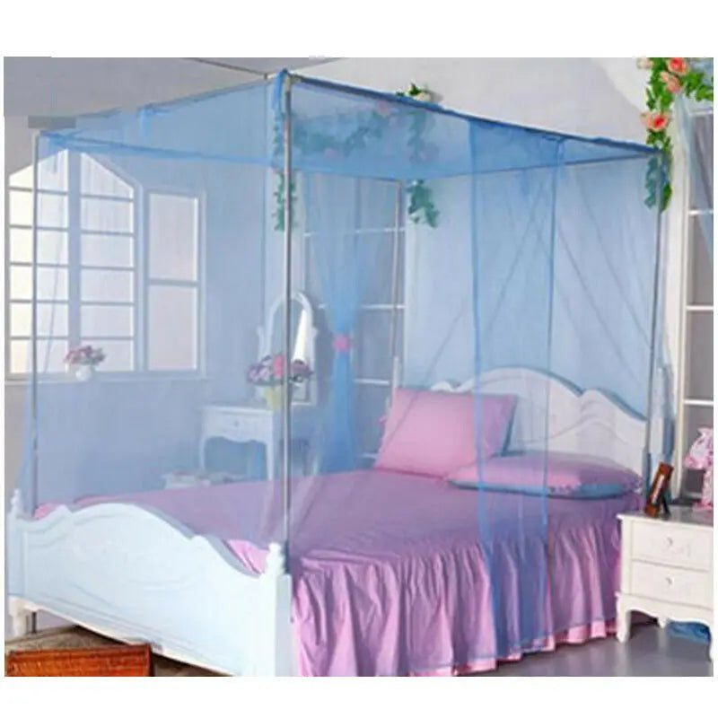 2024 Summer 4-Corner Bed Canopy Mosquito Net – Lightweight Double Bed Protection for Home, Fashionable Bedding