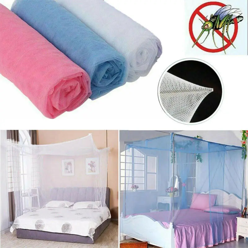 2024 Summer 4-Corner Bed Canopy Mosquito Net – Lightweight Double Bed Protection for Home, Fashionable Bedding