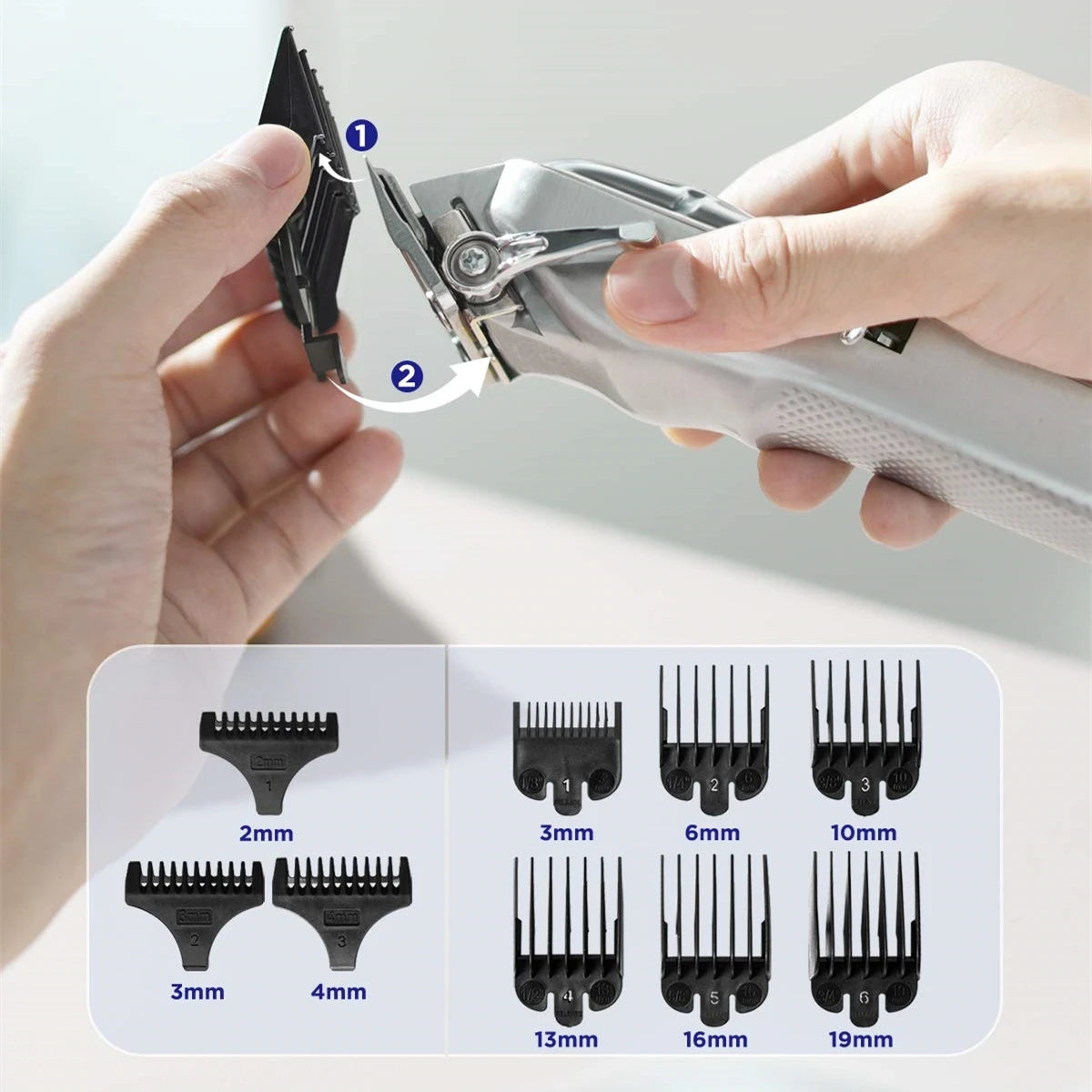 Professional Cordless Hair Clippers – Hair Cutting & Beard Trimming Electric Shaver