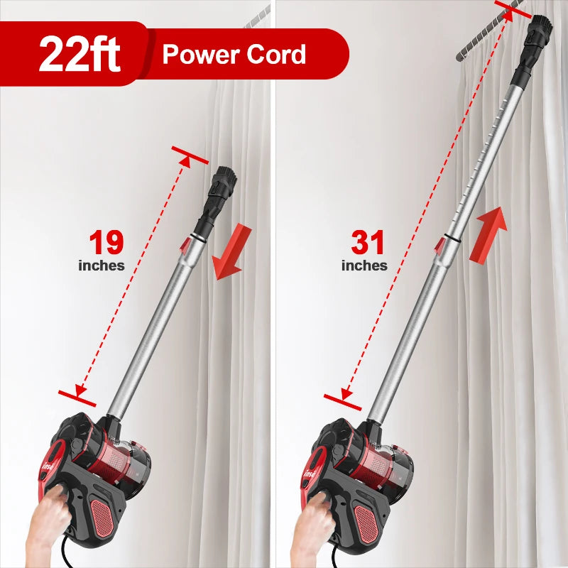 Powerful Suction Corded Handheld Vacuum Cleaner – Multipurpose Household Appliance