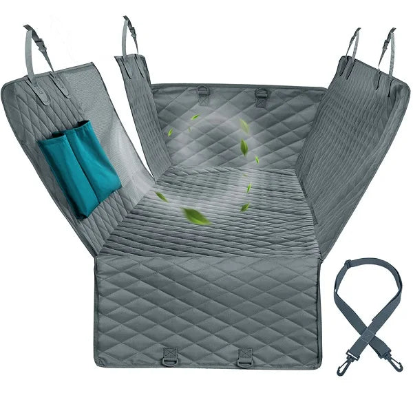 PETRAVEL Waterproof Dog Car Seat Cover – Hammock Style Rear Seat Protector & Travel Carrier for Dogs