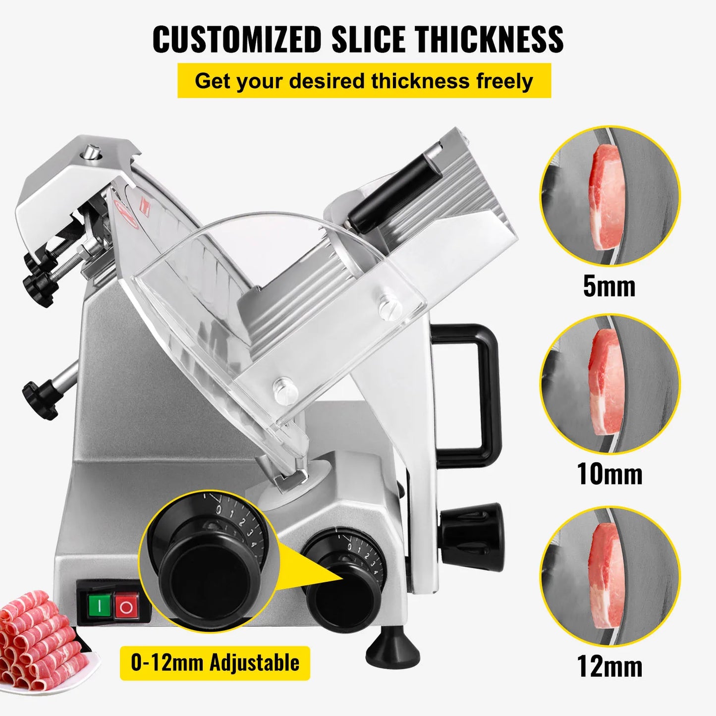 Commercial Meat & Cheese Deli Slicer – Adjustable Thickness