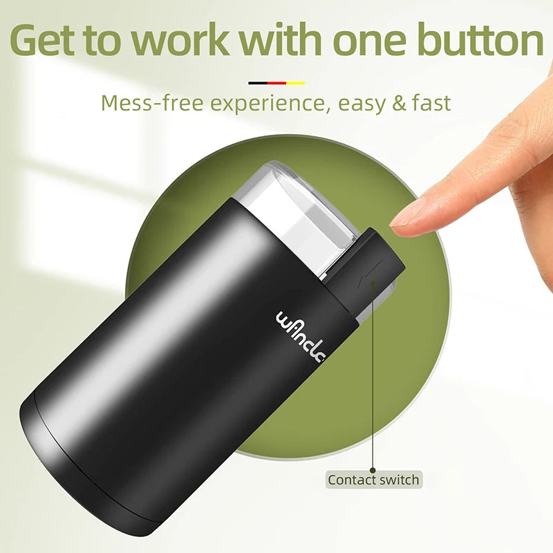 ☕ High-Power Multifunctional Coffee Bean Grinder – Fresh Grind at Home