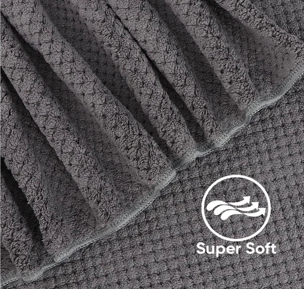 Pack of 2 Microfiber Bath Towels – Ultra-Soft, Quick-Drying & Highly Absorbent