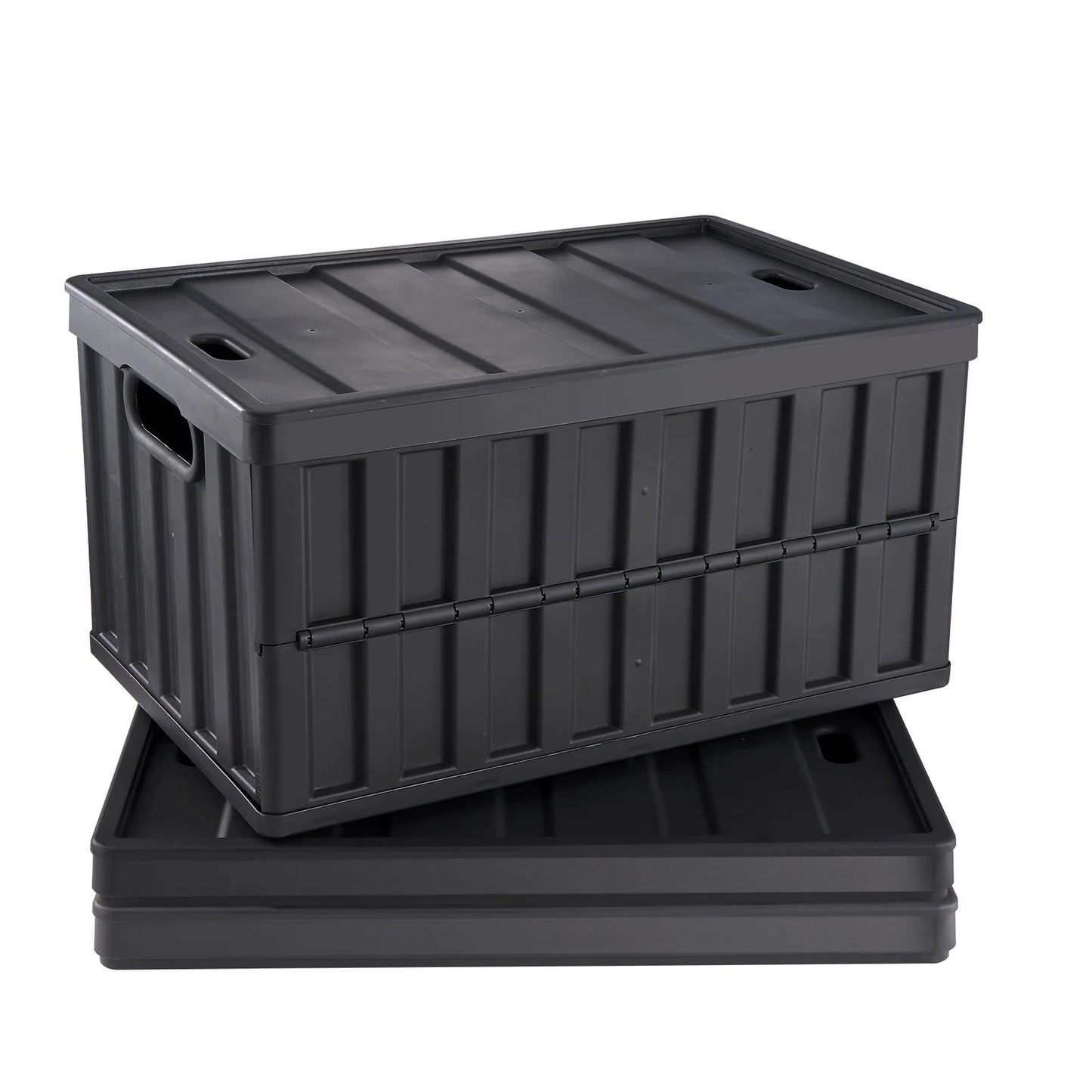 Collapsible Storage Bins Folding Stackable Utility Crates with Lids