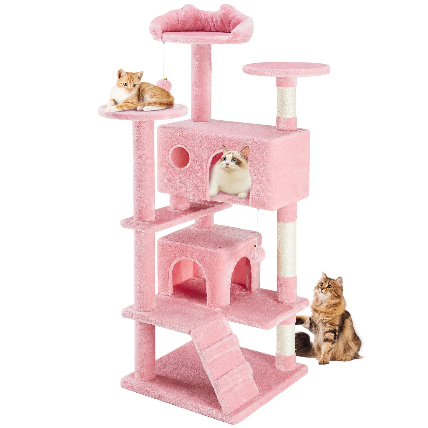 Cat Tower – Multi-Level Indoor Play Tree with Scratching Posts & Plush Kitty Condo