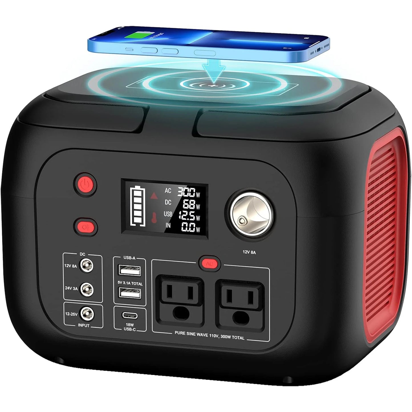 Portable Power Station – Solar Generator & AC/USB Outlets for Camping, RV, Home