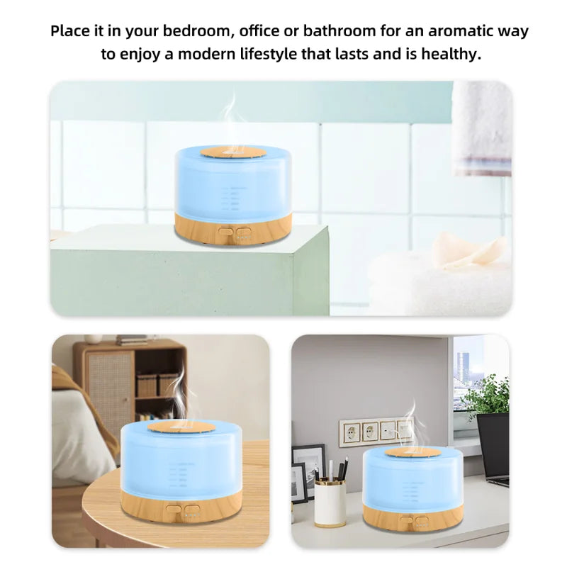 Essential Oil Diffuser – Soundwave Technology with Remote Control & Auto-Off Safety