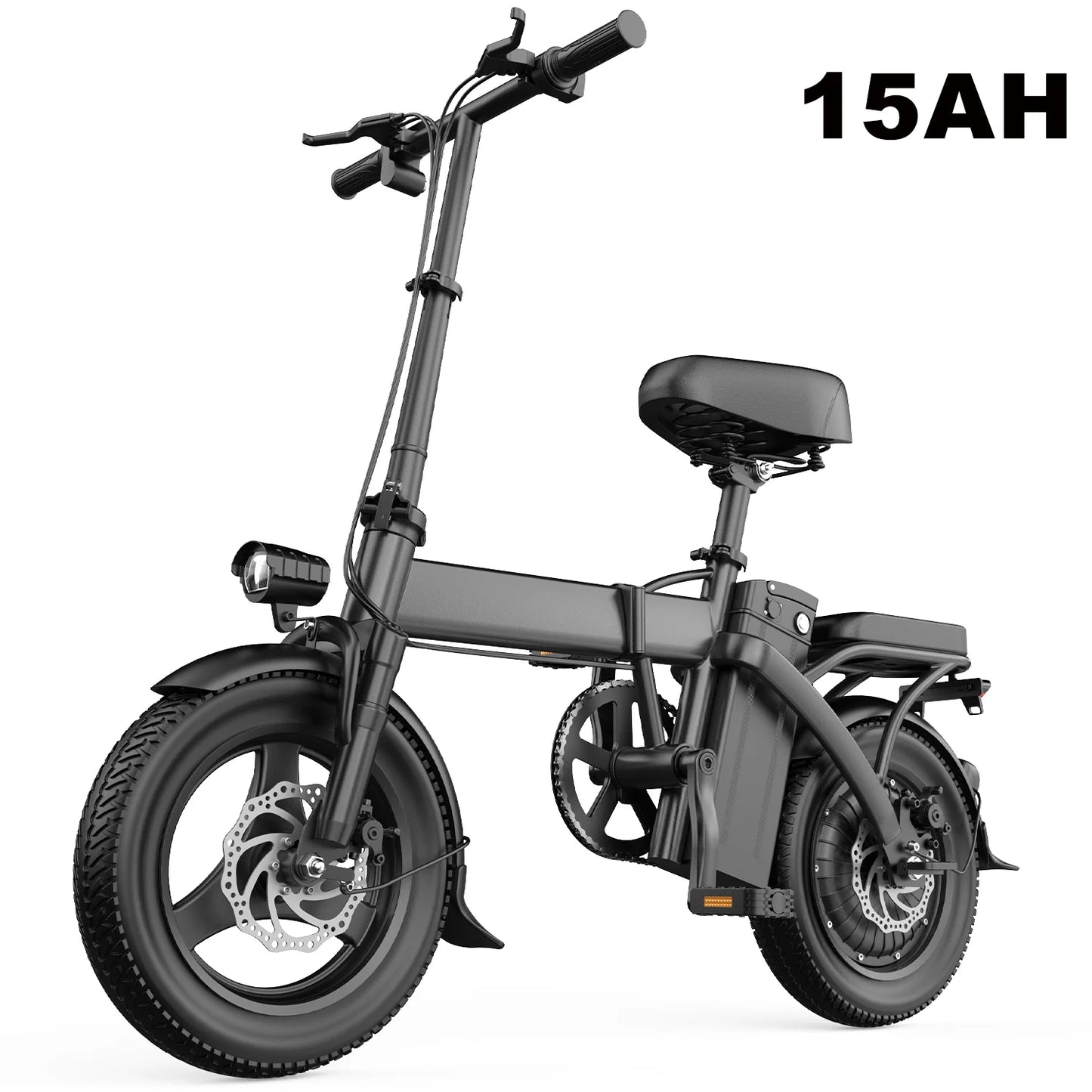 750W Foldable Electric Bike – 48V 15Ah Battery, 14" Tires, LCD Display