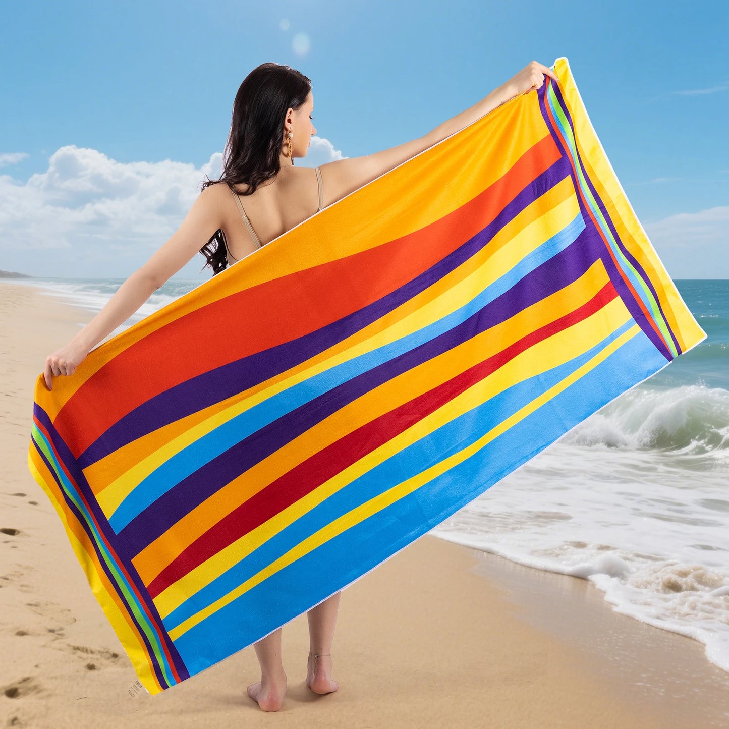 Large Beach Towel – Lightweight, Compact, Quick-Dry Travel Towel