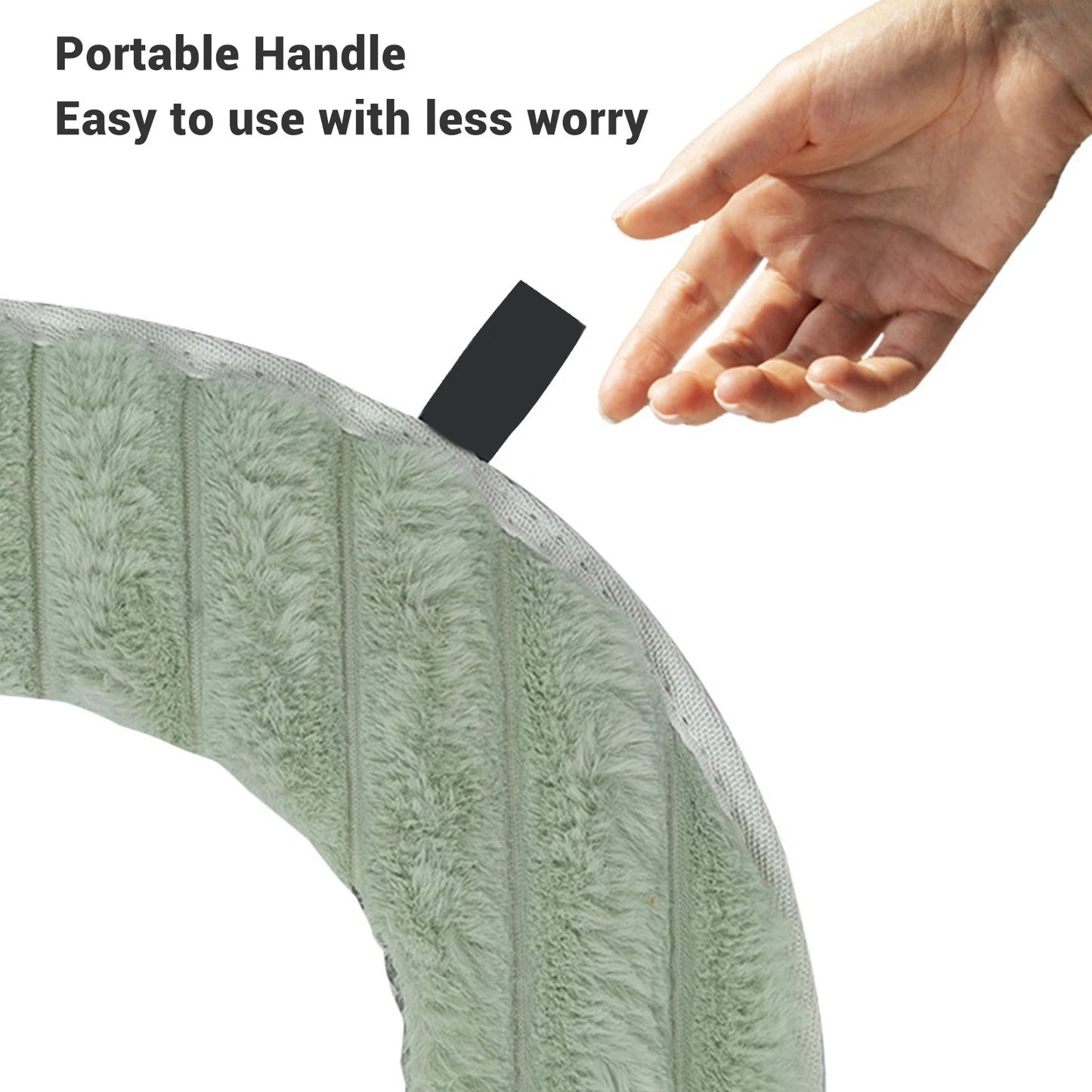 Toilet Heated Seat Washable Fabric, Waterproof PU, USB Heating Warmer