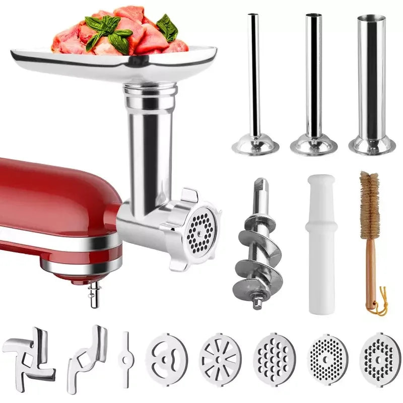 Stainless Steel Grinder Attachment for KitchenAid – Durable Meat Grinder Accessory
