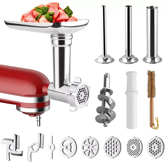 Stainless Steel Grinder Attachment for KitchenAid – Durable Meat Grinder Accessory