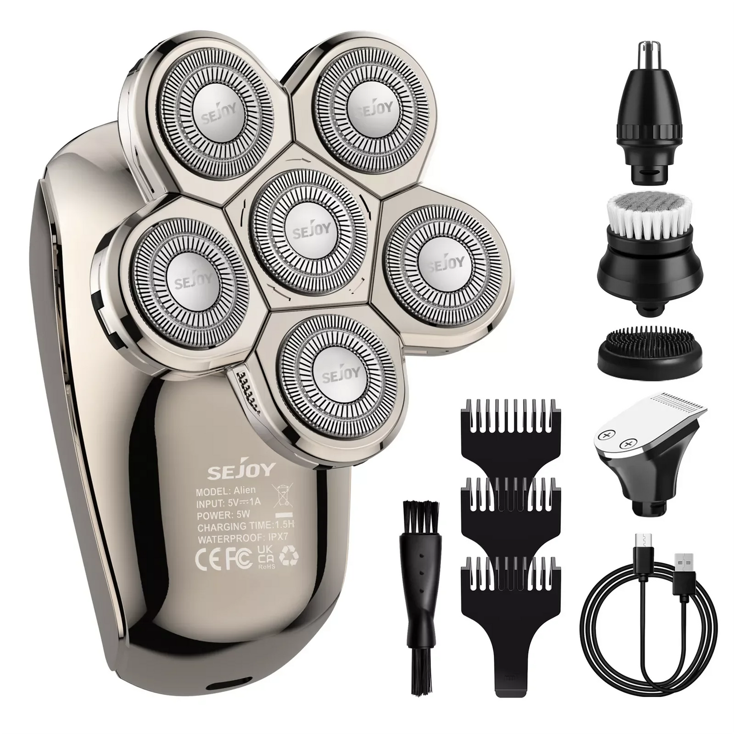 Electric Shaver for Men – Bald Head Shaver, Wet & Dry Razor
