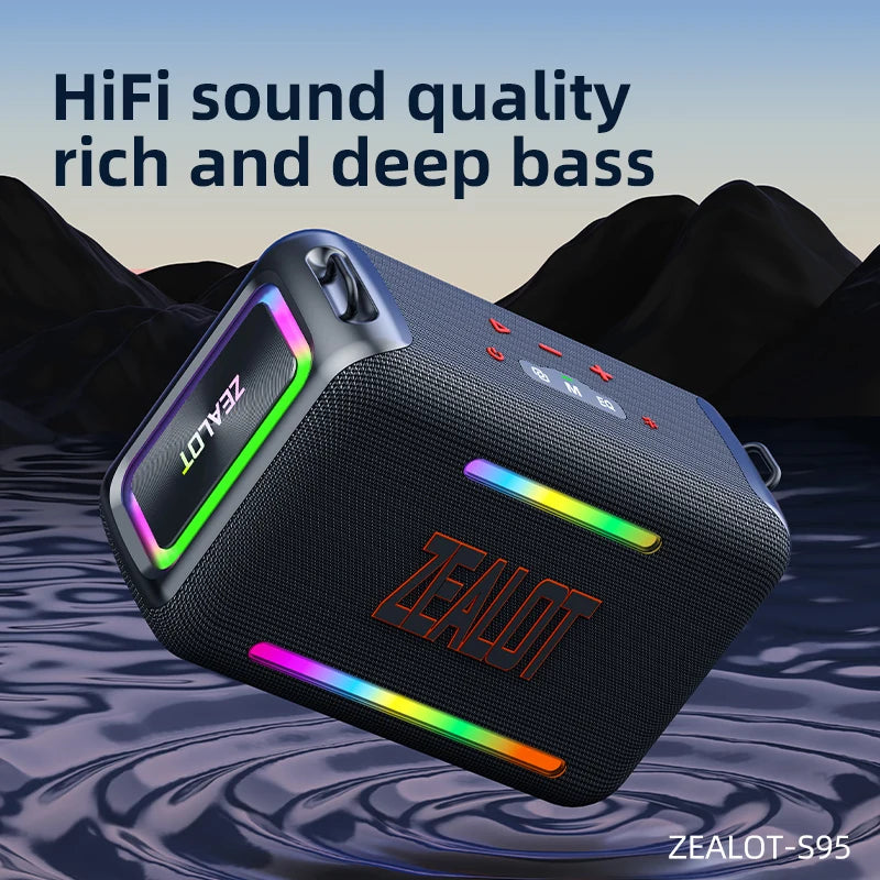 ZEALOT S95 120W Portable Bluetooth Speaker – Waterproof Wireless Outdoor Boombox