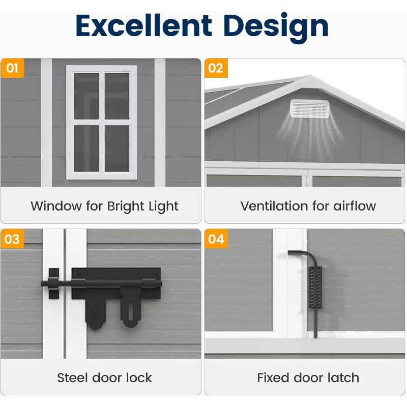 Resin Outdoor Storage Shed – Heavy-Duty Garden Shed