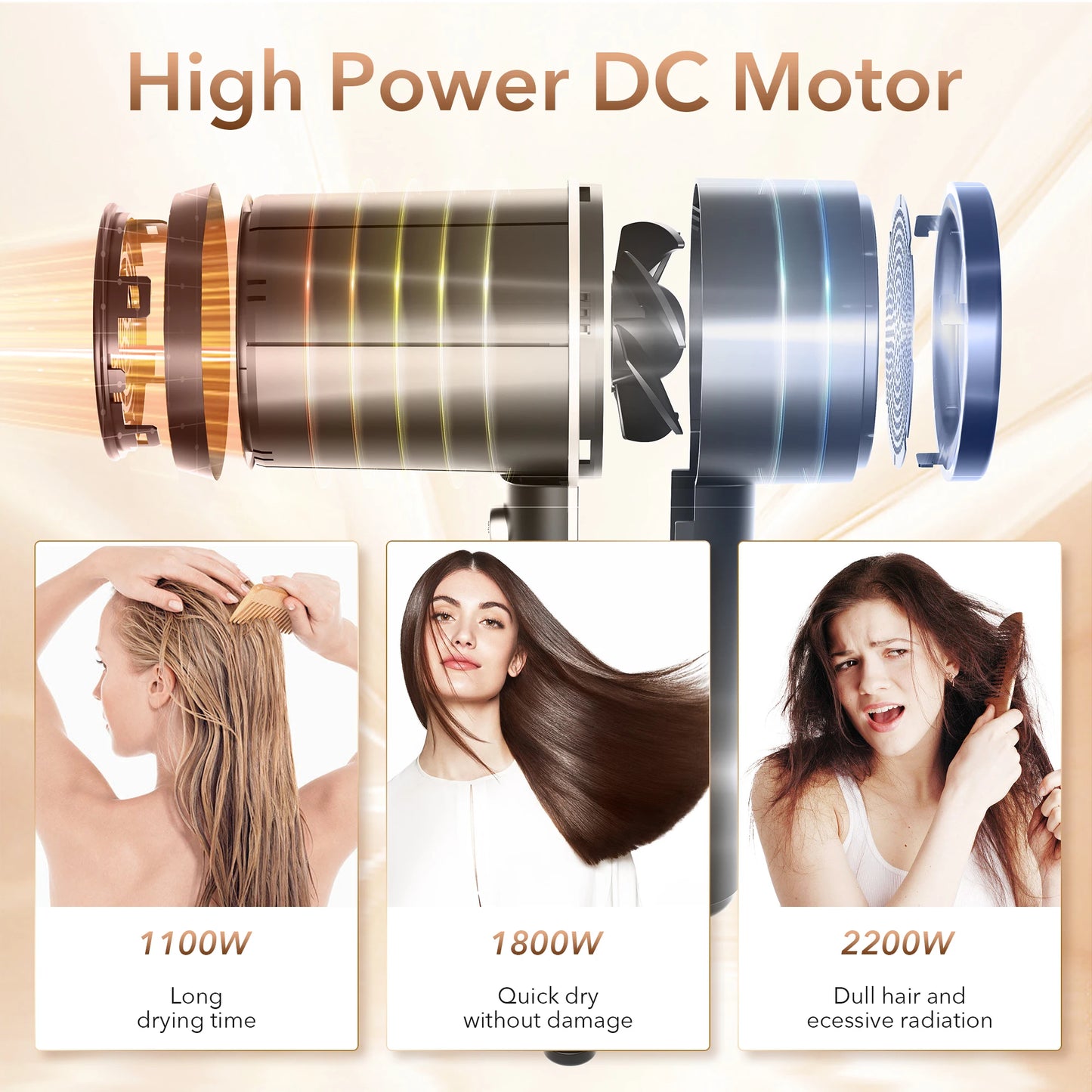Professional Electric Hair Dryer – Ionic Hair Care & Styling Tool