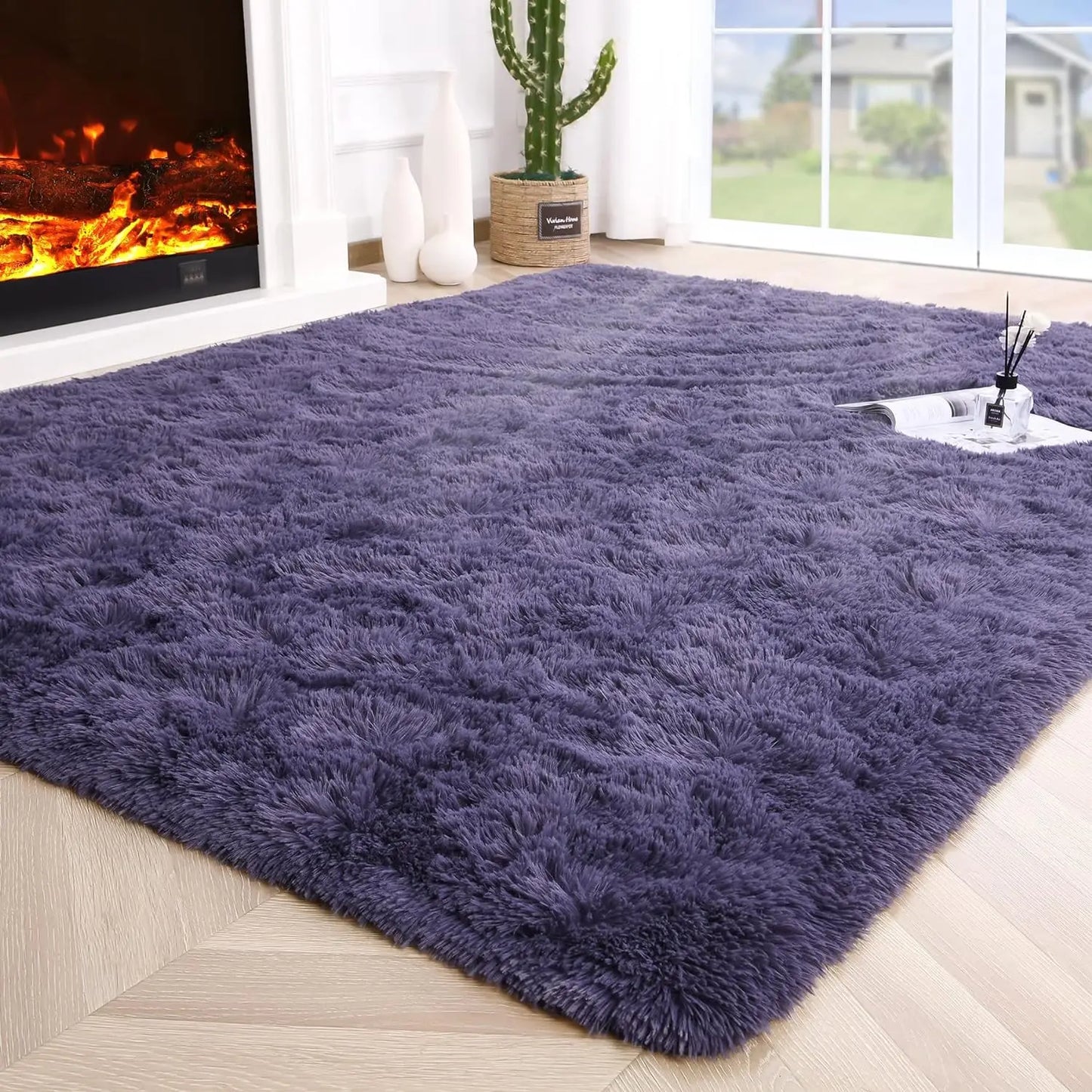 Fluffy Fuzzy Area Rug – Soft and Cozy Carpet for Bedroom & Living Room