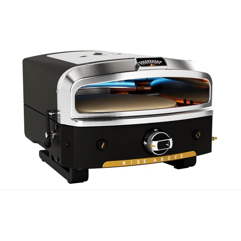 Versa 16" Propane Gas Outdoor Pizza Oven – Rotating Stone, Portable Kitchen Appliance
