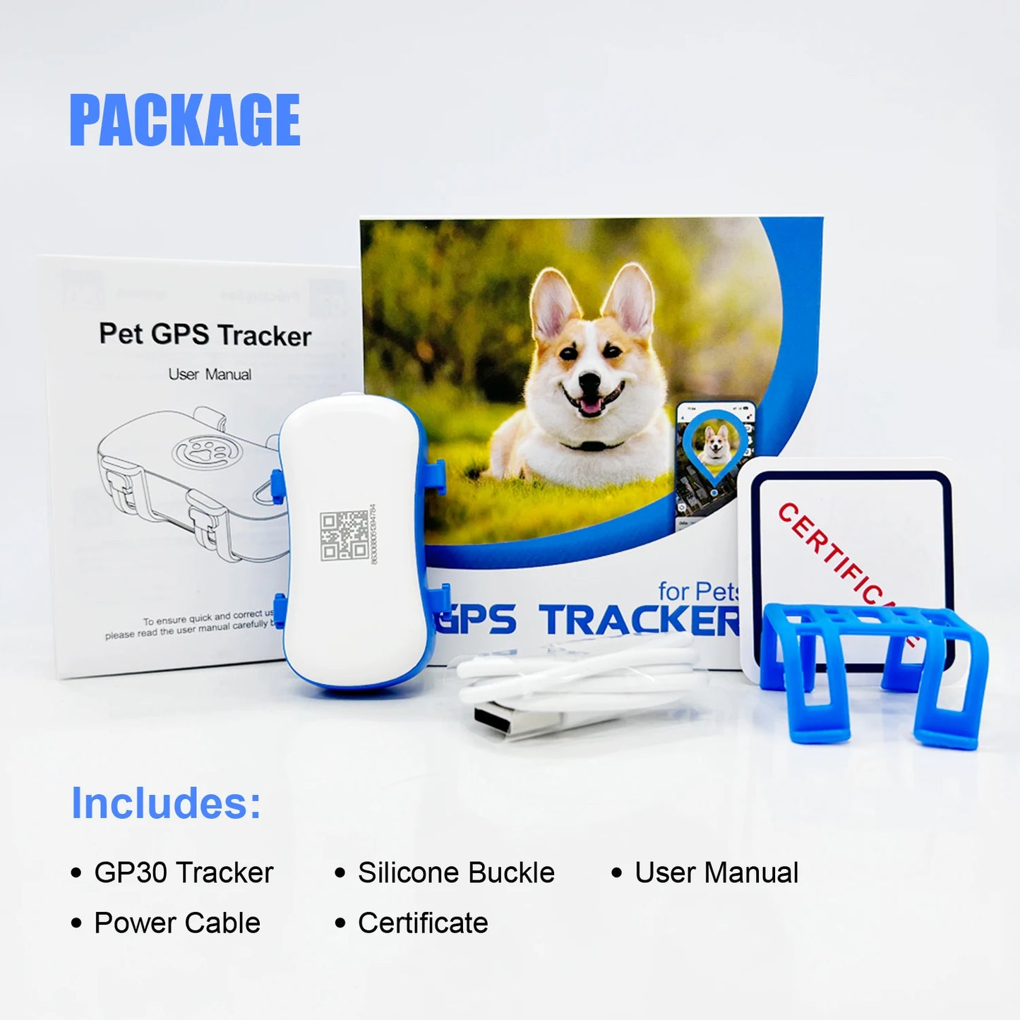 ‌4G Pet GPS Locator Tracker Waterproof Light/Sound Search