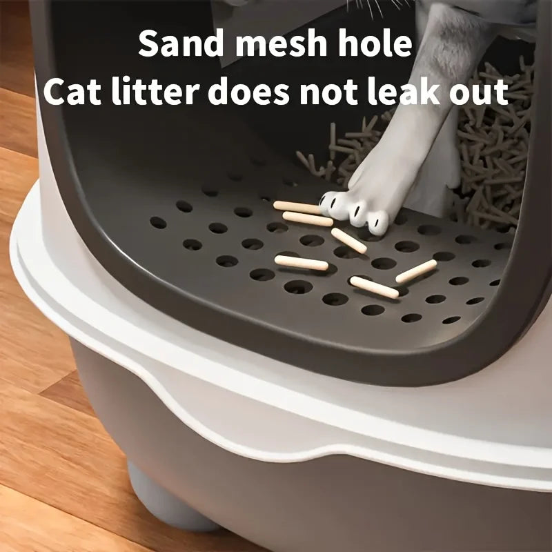 Cat Litter Box – Spacious Foldable Top-Entry Design, Anti-Splash & Odor-Control
