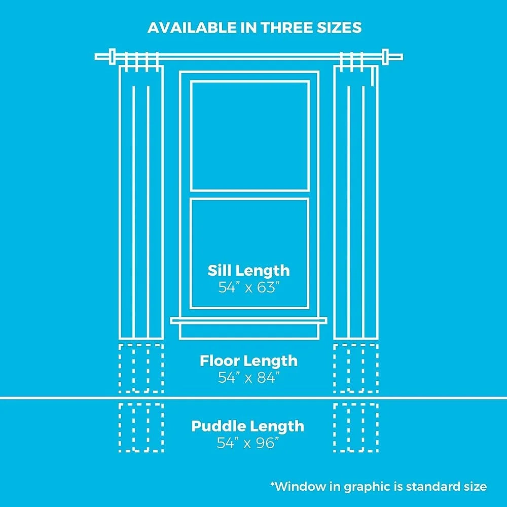 Sheer Voile Window Light Filtering Curtain Panels – 2 Pack