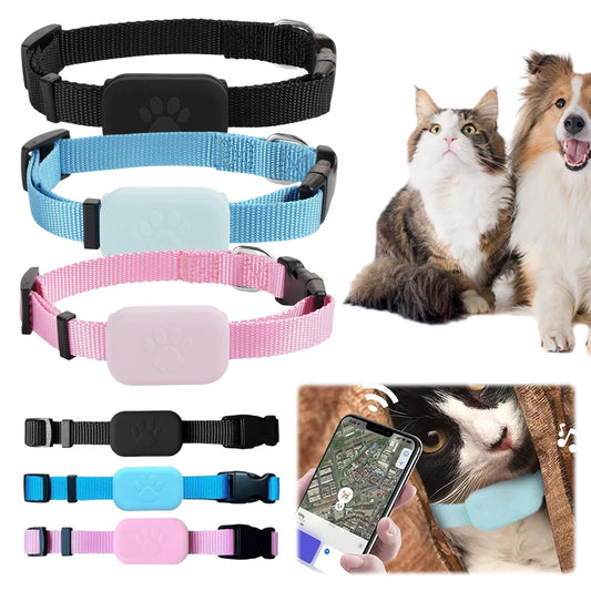 Smart Pet GPS Tracker with Adjustable Collar – Real-Time Locator for Dogs & Cats