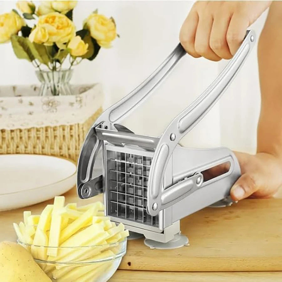 Manual French Fries Cutter Stainless Steel Quick-Cut Potato Slicer