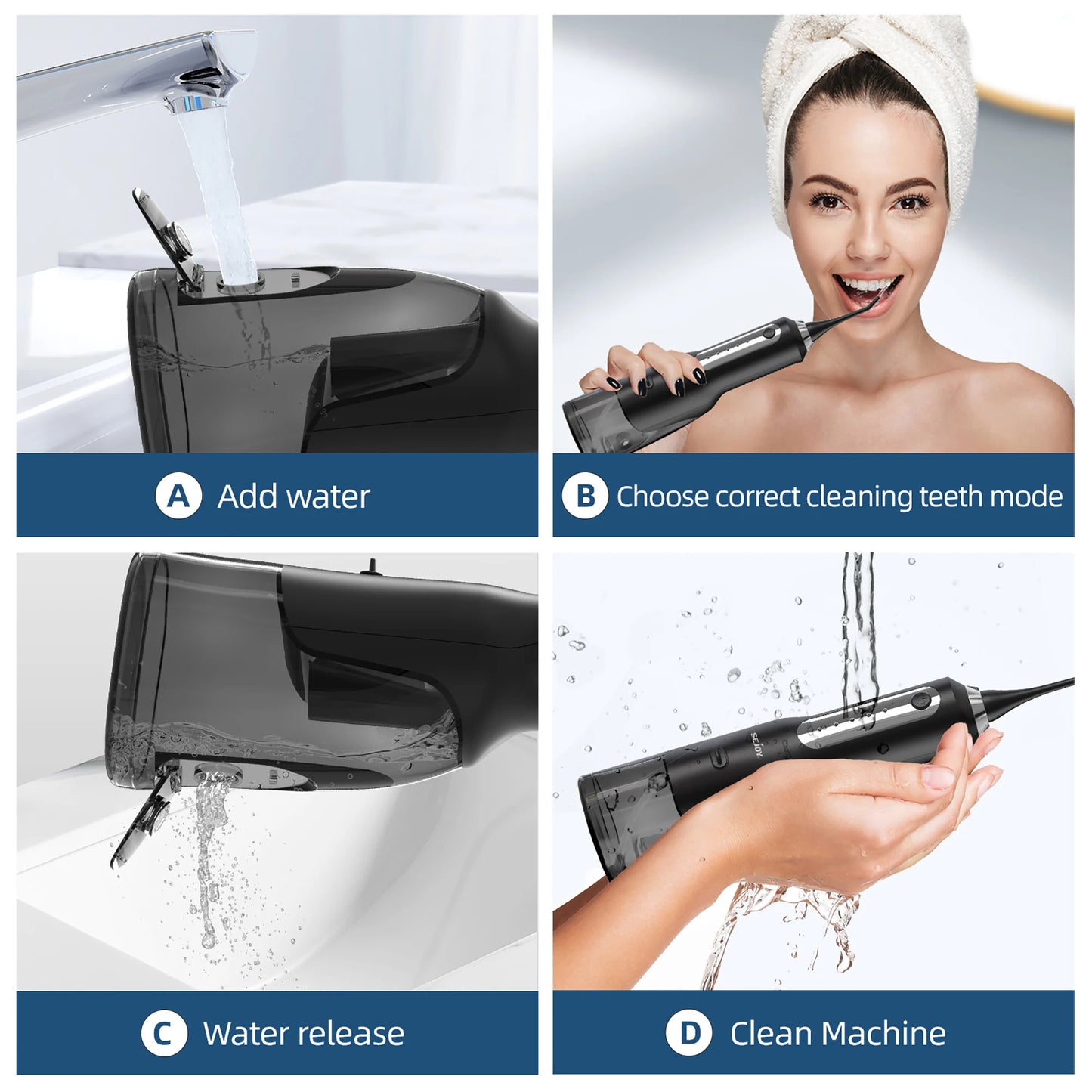 💧 Water Flosser – Portable Teeth Irrigator & Whitening Tool