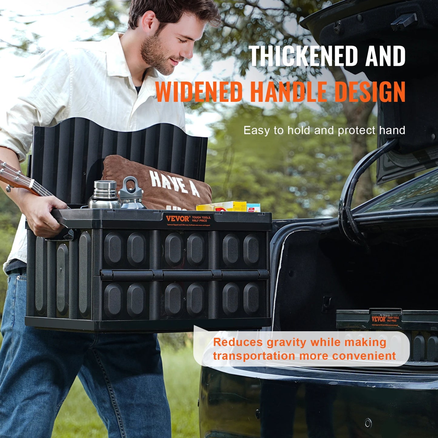 Collapsible Storage Bins Folding Stackable Utility Crates with Lids