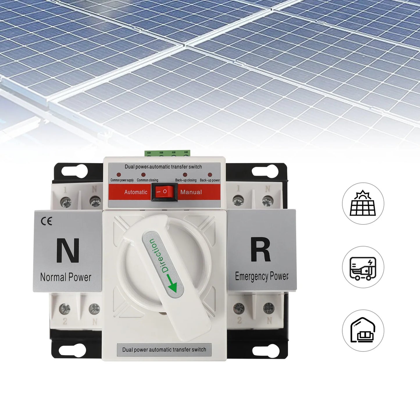 110V 63A Dual Power Automatic Transfer Switch – Mini ATS Controller